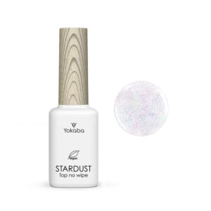 Top YOKABA STARDUST HOLO TOP COAT NO WIPE UV/LED Top hybrydowy 12 ML