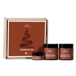 09 Christmas Set Yokaba Chocolate Scrub 100ml + Chocolate butter 100ml + Chocolate lip balm 15ml