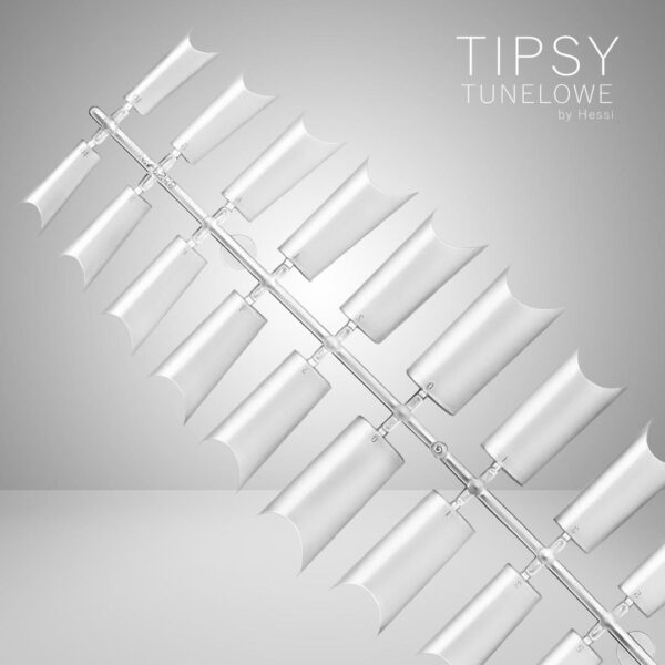 Tipsy Tunelowe Kwadratowe Hessi CLEAR Nail Tips 504 szt. - obrazek 3