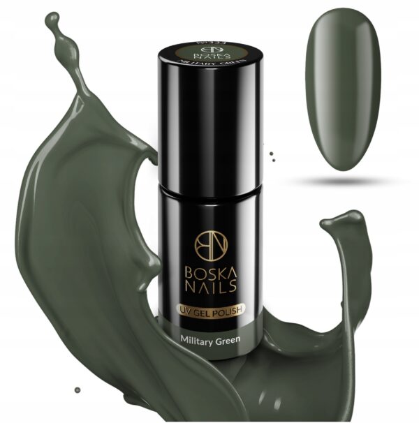 LAKIER HYBRYDOWY WOJSKOWA ZIELEŃ Military Green BOSKA NAILS UV 323