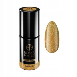 LAKIER HYBRYDOWY ZŁOTY Z BROKATEM GOLD PARTY 6 ML BOSKA NAILS UV LED 368