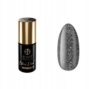 Lakier hybrydowy BFlash Dark Ciemny Szary z Brokatem 6 ml Boska Nails 375