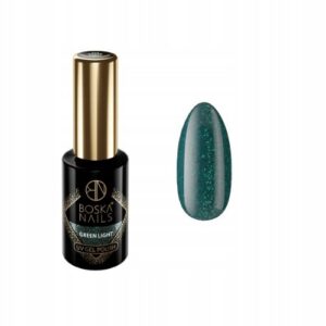 LAKIER HYBRYDOWY ZIELONY Z DROBINKAMI GREEN LIGHT 6 ML BOSKA NAILS UV 446