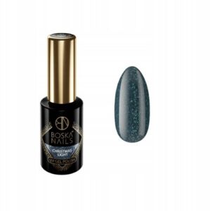 LAKIER HYBRYDOWY NIEBIESKI Z DROBINKAMI CHRISTMAS LIGHT 6 ML BOSKA NAILS 444