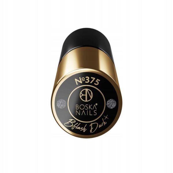 Lakier hybrydowy BFlash Dark Ciemny Szary z Brokatem 6 ml Boska Nails 375 - obrazek 2