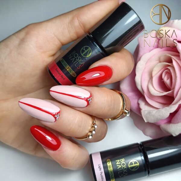 Lakier hybrydowy Boska Nails 6ml Sweet Red Głęboki CZERWONY 329 - obrazek 3