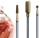 IQ NAILS PAKIET FREZÓW DIAMENTOWYCH GOLD MANICURE 3SZT ZESTAW IQN MANI 2