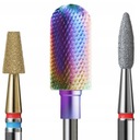 IQ NAILS ZESTAW FREZÓW RAINBOW 3 SZT WALEC STOŻEK PŁOMYK PAKIET 18