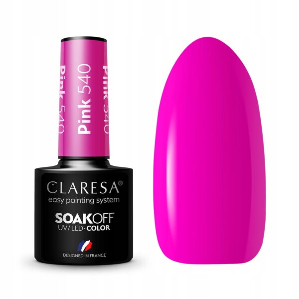 CLARESA LAKIER HYBRYDOWY PINK 540 FUKSJA 5G