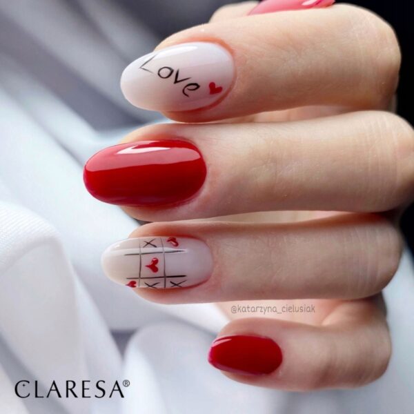 Claresa Lakier Hybrydowy do paznokci RED 419 intensywny czerwony 5 g - obrazek 2
