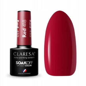 Claresa lakier hybrydowy red 418 czerwony 5 g